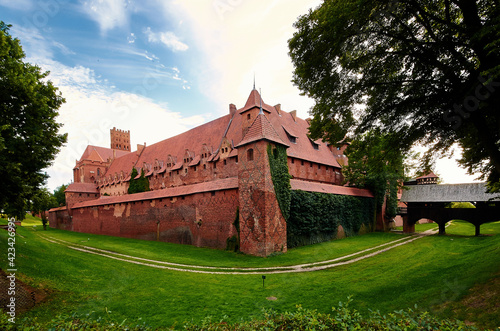 Outer wall of the Marienburg Malbork in Poland