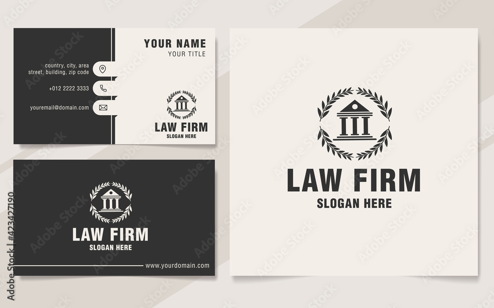Fototapeta premium Law firm logo template monogram style