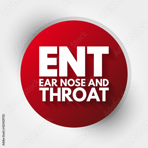ENT - Ear Nose and Throat acronym, health concept background