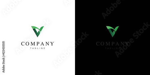 The logo initials letter V is modern and elegant design 1
