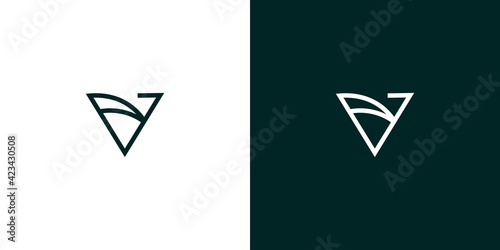 The logo initials letter V is modern and elegant design 2