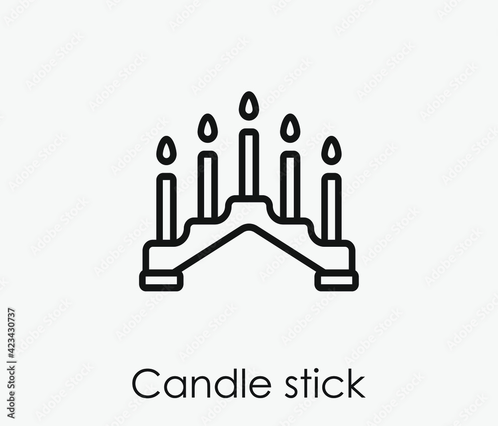 Candlestick vector icon. Editable stroke. Linear style sign for use on web design and mobile apps, logo. Symbol illustration. Pixel vector graphics - Vector Candlestick vector icon. Editable stroke. Linear style sign for use on web design and mobile apps, logo. Symbol illustration. Pixel vector graphics - Vector