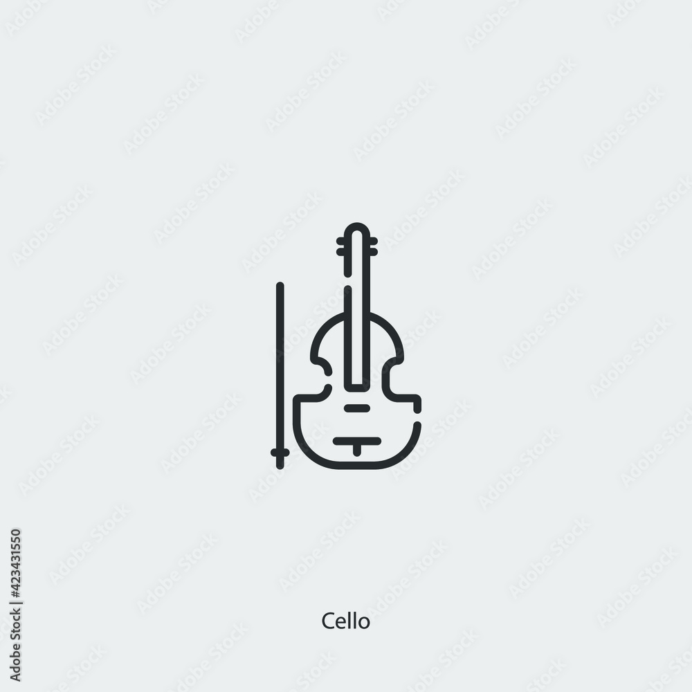 cello icon vector sign symbol cello icon vector sign symbol
