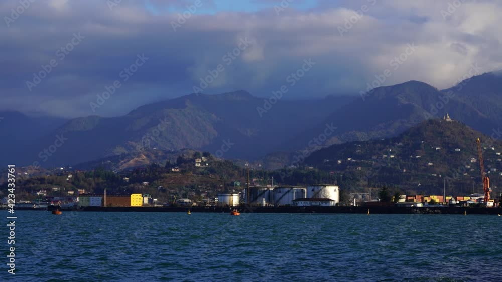 Time labs clouds float over the mountains and the sea Time labs clouds float over the mountains and the sea