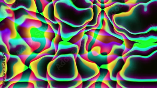 Wallpaper Mural Movement of bright, indeterminate geometric elements of different colors Torontodigital.ca