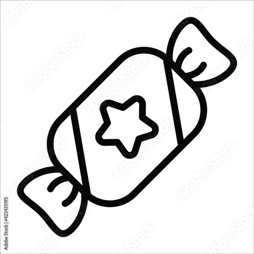 sweet, candy simple  outline icon.