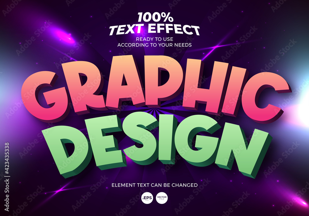 Graphic Designer Editable Text Effect