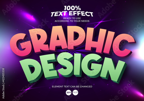 Graphic Designer Editable Text Effect