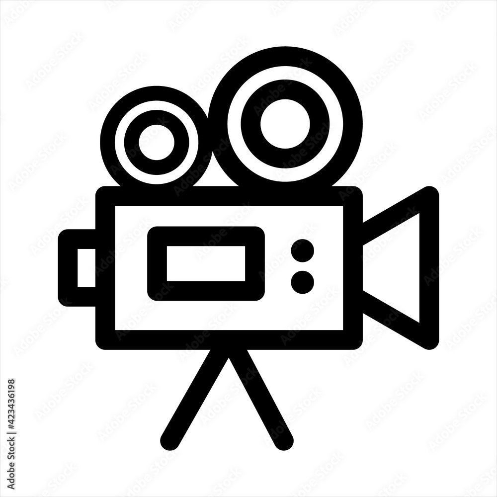 video camera icon vector, camera icon. video camera symbol. movie sign vector, Video recorder icon vector in outline style isolated, outline style video camera icon vector, camera icon. video camera symbol. movie sign vector, Video recorder icon vector in outline style isolated, outline style