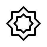 islamic ornament icon, Oriental pattern, Arabic Pattern. Vector illustration