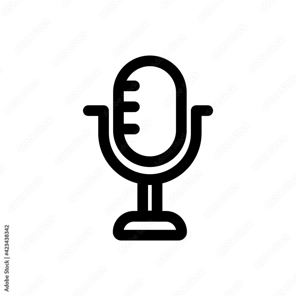 radio mic icon on white background. Simple element illustration from Hardware concept. Microphone Icon. Mic sign. Karaoke microphone icon. Broadcast mic sign. line art icon for apps and websites radio mic icon on white background. Simple element illustration from Hardware concept. Microphone Icon. Mic sign. Karaoke microphone icon. Broadcast mic sign. line art icon for apps and websites