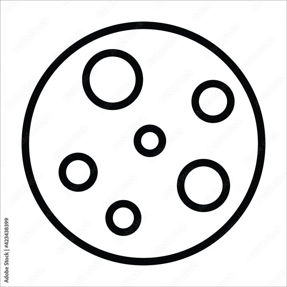 biscuit, cookie simple outline icon. biscuit, cookie simple outline icon.