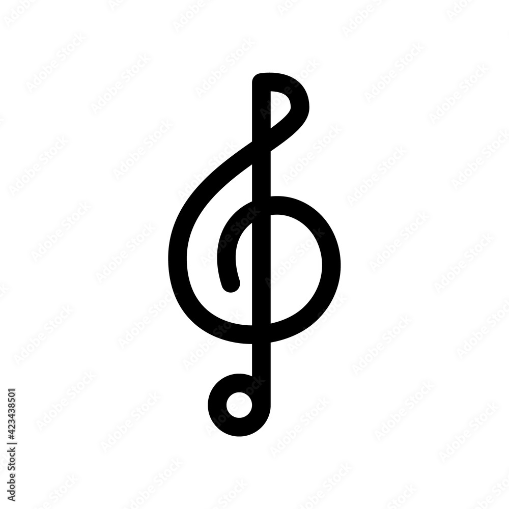 Music notes icons set. Black notes symbol on white background. Musical key signs. Vector symbols on white background. Music notes icons set. Black notes symbol on white background. Musical key signs. Vector symbols on white background.