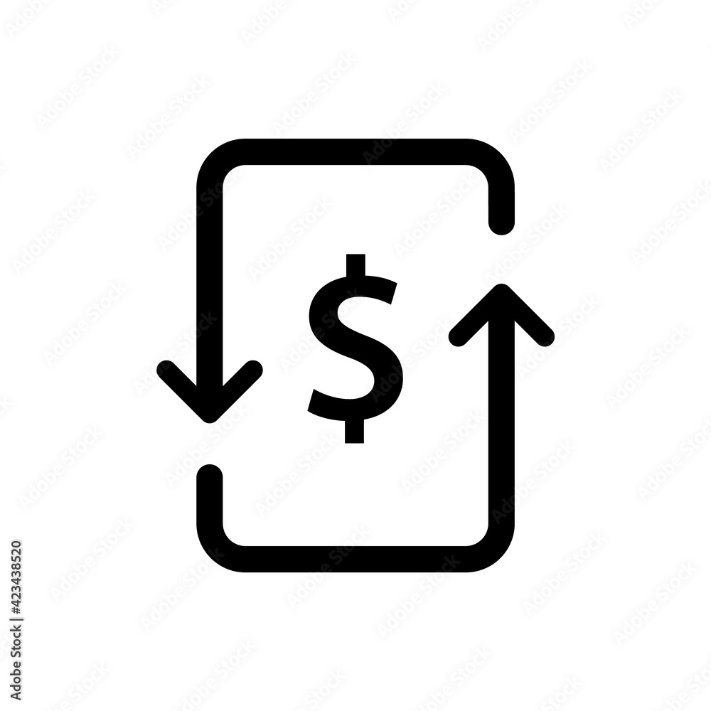 Money back icon isolated on white background. Chargeback glyph icon, e commerce and marketing, return on investment sign vector graphics, a linear pattern on a white background. Money back icon Money back icon isolated on white background. Chargeback glyph icon, e commerce and marketing, return on investment sign vector graphics, a linear pattern on a white background. Money back icon