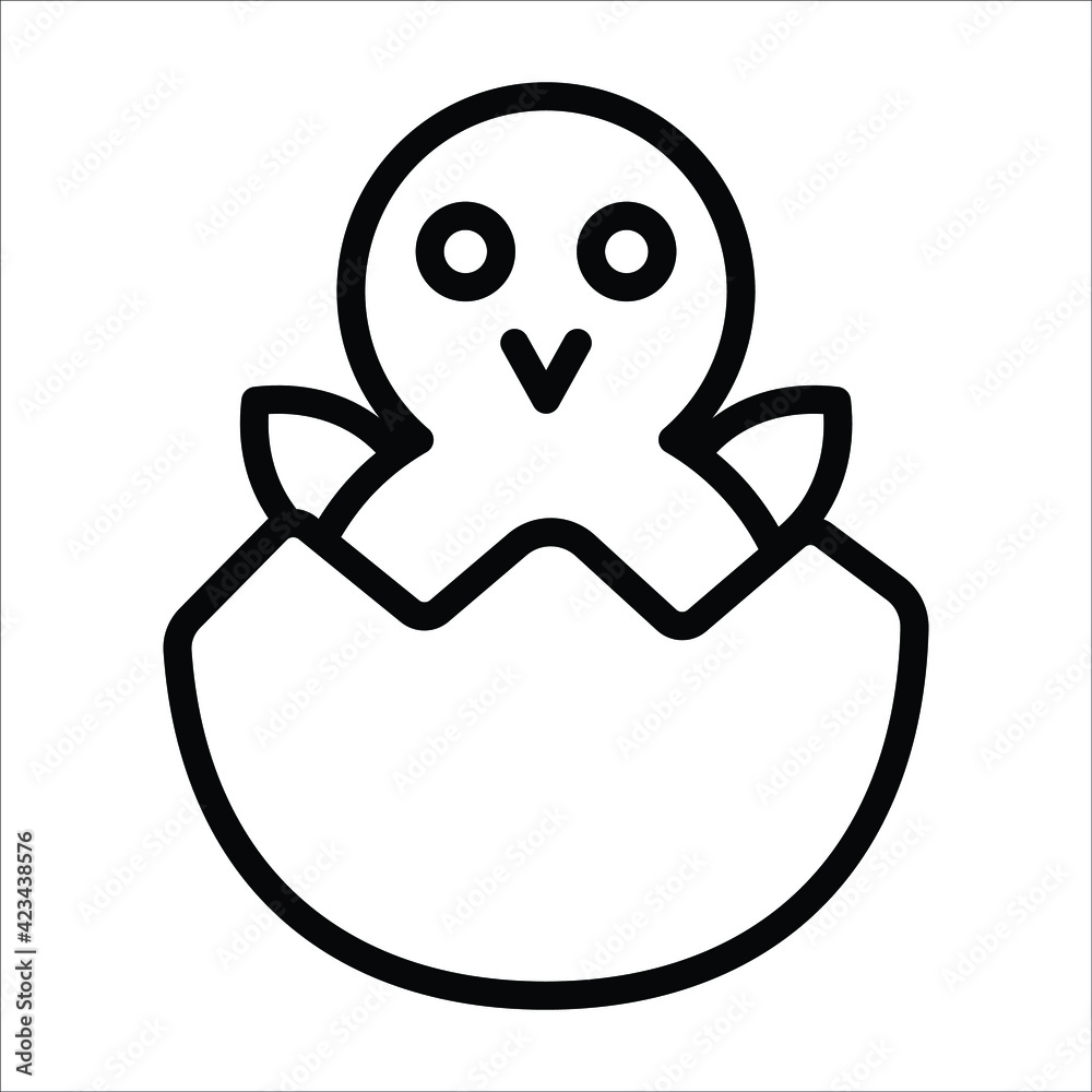 poultry, chicken simple outline icon. poultry, chicken simple outline icon.