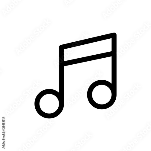 Music notes icons set. Black notes symbol on white background. Musical key signs. Vector symbols on white background.