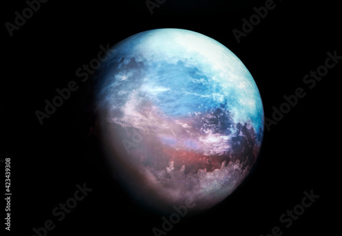 Image of planet earth on black background