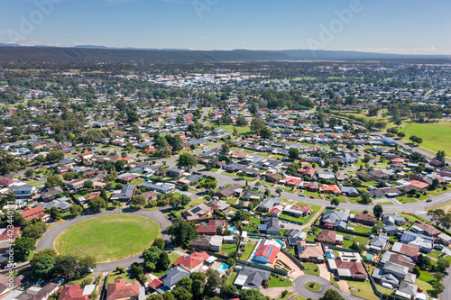 Obraz na plátně Aerial view of the suburb of South Penrith in greater Sydney in Australia