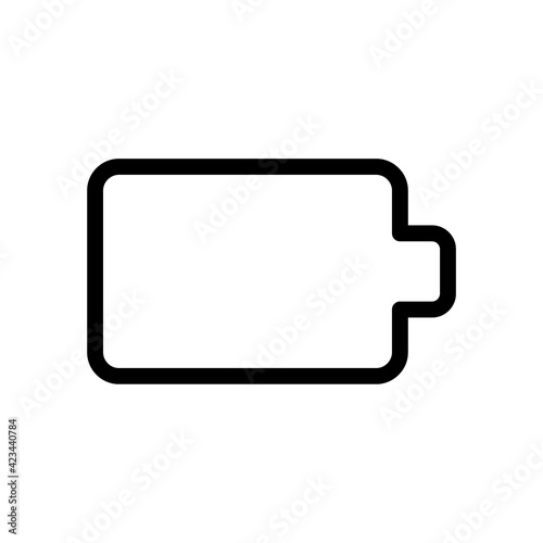 Low battery icon, Isolated battery icon line design. battery charge indicator