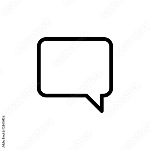 Talk bubble speech icon. Blank empty bubbles vector design elements. Chat on line symbol template. Dialogue balloon sticker silhouette. Chat icon, Communication Line Icon, Communication Line Icon