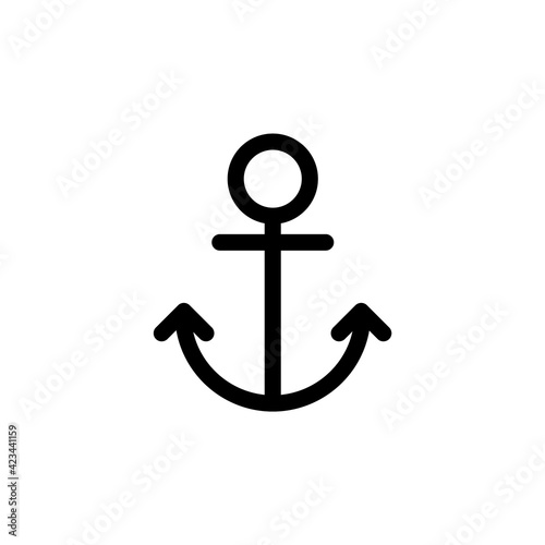 Anchors icon. Anchor in sea. Nautical symbol. Simple anchor. Ship anchor or boat anchor flat icon for apps and websites