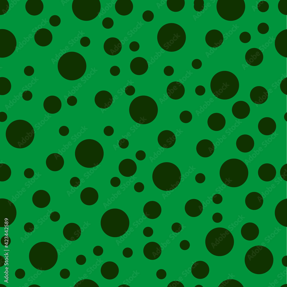 Different size green polka dot digital paper