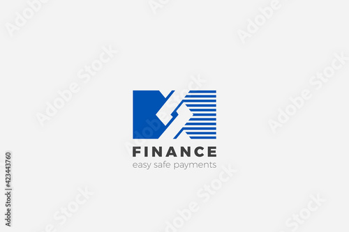 Finance Trade Business Corporate Logo Arrows Stock Exchange abstract design vector template Negative space style.