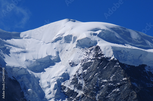 Swiss Alps: The peak of mount "Piz Palü" in the upper Engadin in canton Graubünden