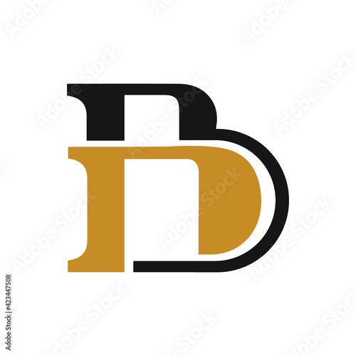 Initial letter bn logo or nb logo vector design template