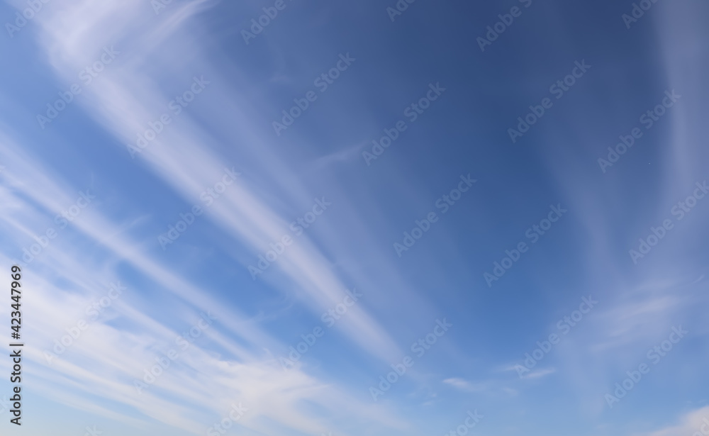 Beautiful fluffy white clouds in blue sky Beautiful fluffy white clouds in blue sky
