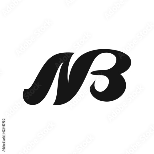 Initial bn letter logo vector template design. Linked letter nb logo design. Simple bn vector template.