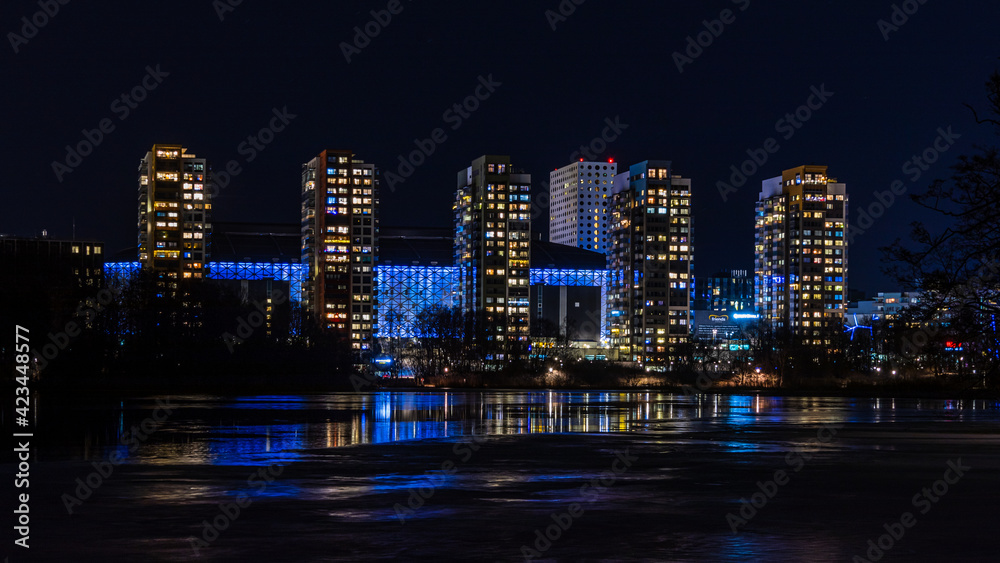Fototapeta premium country marina at night