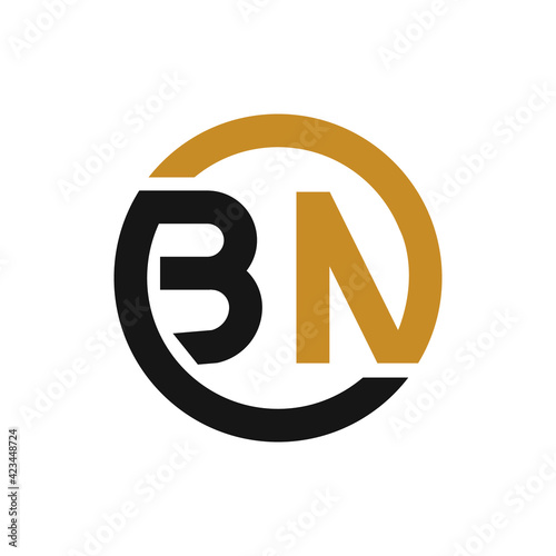 Initial bn letter logo vector template design. Linked letter nb logo design. photo