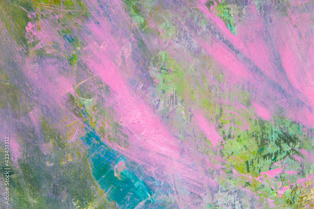 colorful creative motley background: smudged residues of oil paints on a wooden palette, short focus, selective blur colorful creative motley background: smudged residues of oil paints on a wooden palette, short focus, selective blur