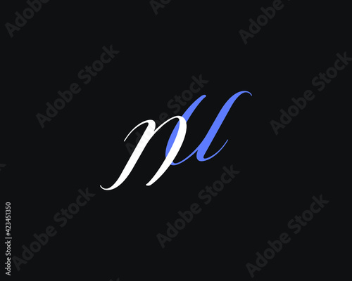 creative letter NU logo design vector template