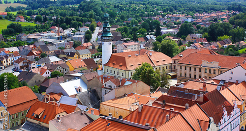Europe,Czech Republik a view of the historical part of the Czech town of Domazlice. photo