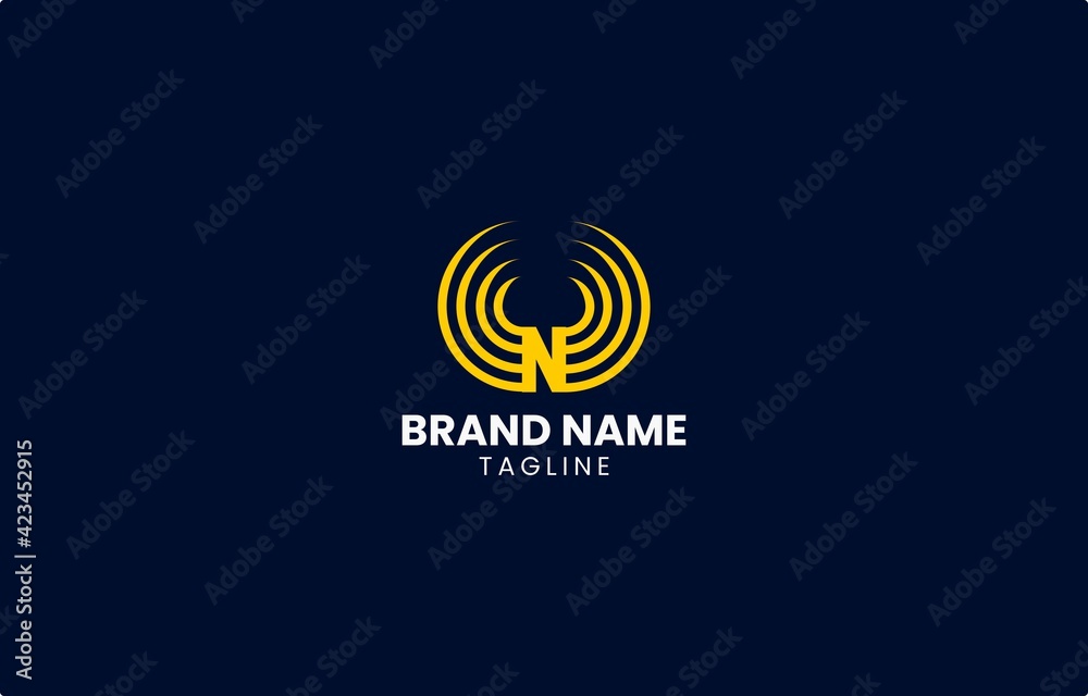 Letter N Line Speed Logo Design Vector Template Letter N Line Speed Logo Design Vector Template