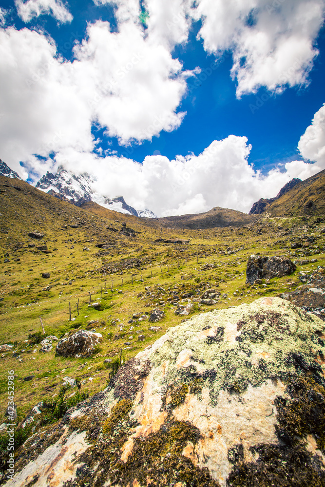 valley and path though the Andes