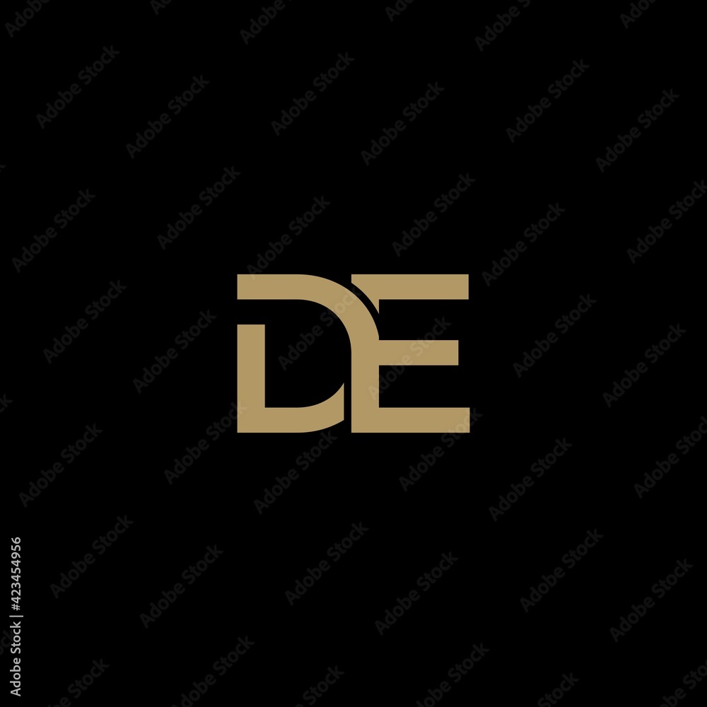 Obraz premium Creative modern elegant letter DE initial based letter icon logo.