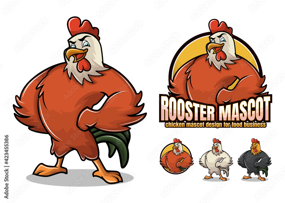 Fototapeta premium rooster and hen