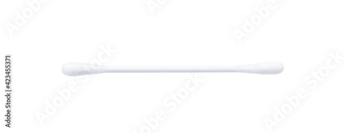 cotton buds isolated on white background. cotton swab cut out photo