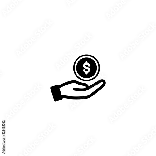 Free Download Money in hand icon, Money in hand sign and symbol vector - GFXLoad