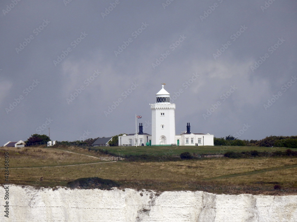 High white cliff and buildings