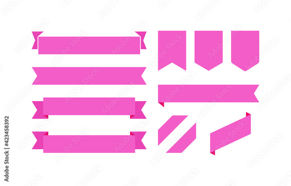 Flat vector ribbons banners isolated background.Set ribbons and banners. Flat vector ribbons banners isolated background.Set ribbons and banners.