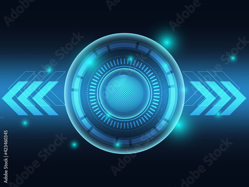 blue technology futuristic background