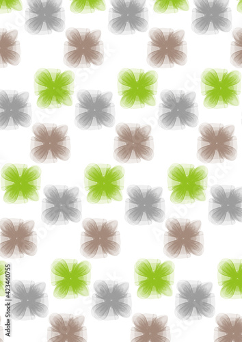 Abstract delicate figures on a light background for design. Pattern. 3d