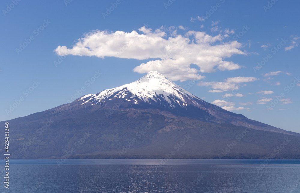 the osorno volcano and the llanquihue lake