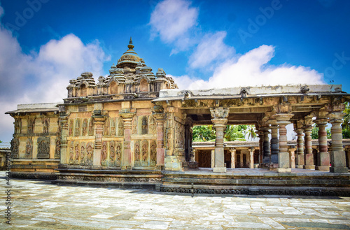 archeological site of a hindu temple from hoysala dynasty