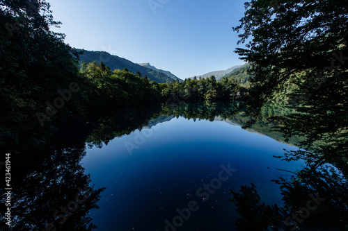 Deep karst lake Chirik-Kel in Kabardino-Balkaria, Russia photo