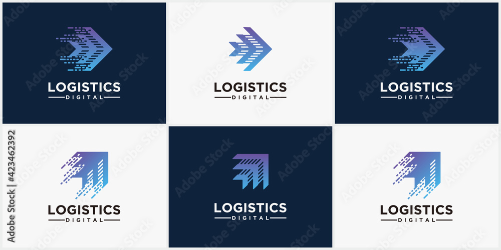 Logistic company - business concept logo template vector illustration. abstract arrow creative sign. transport delivery service Logistic company - business concept logo template vector illustration. abstract arrow creative sign. transport delivery service